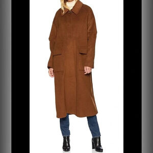 Pendleton Caramel Camel Wool Blend Long Coat, 14P
